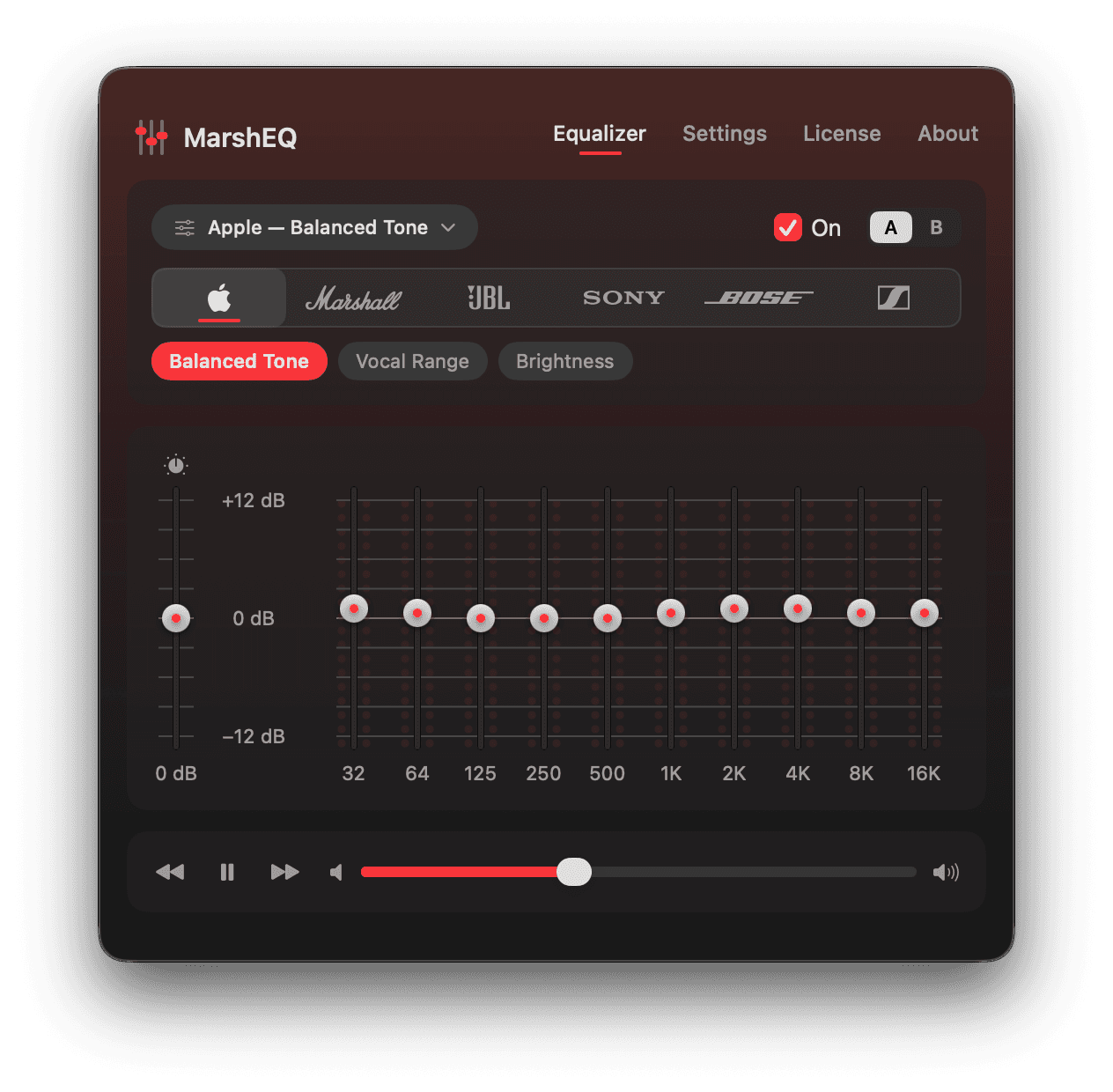 MarshEQ equalizer window
